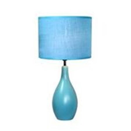 ALL THE RAGES All The Rages LT2002-BLU Oval Base Ceramic Table Lamp - Blue LT2002-BLU